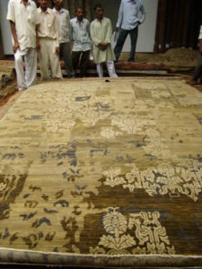 Examining the rugs