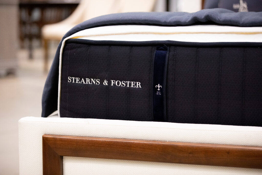 Green Front Furniture mattress selection, Stearns & Foster mattress