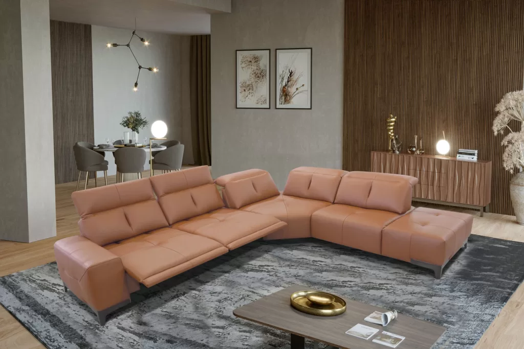 Bracci living room leather furniture