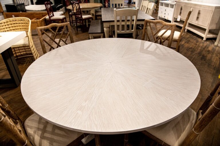 light wood expandable dining table