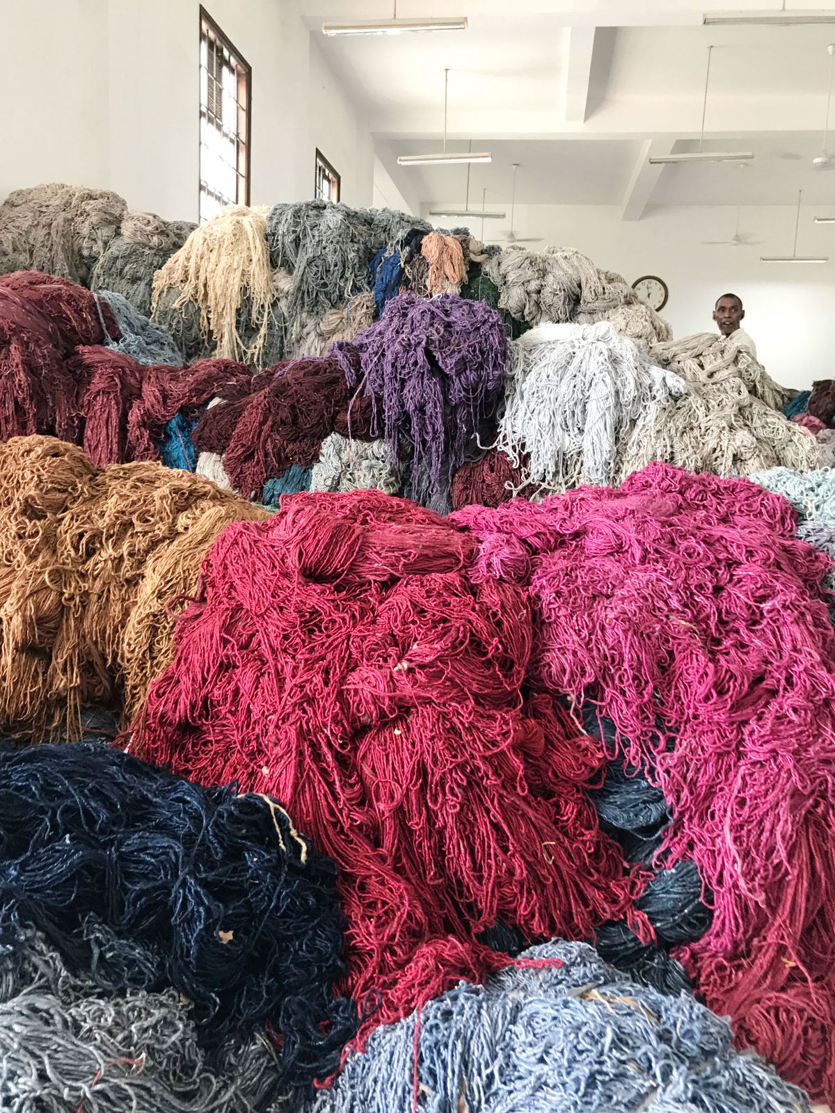 piles of yarn