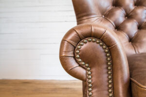 brown leather recliner