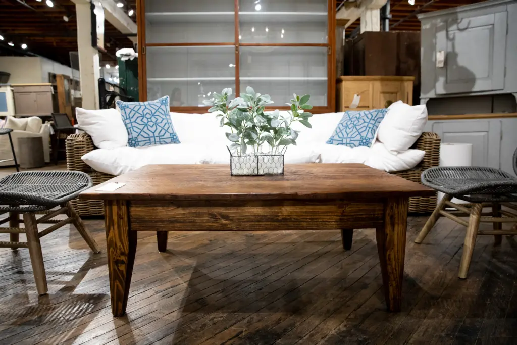 wooden coffee table