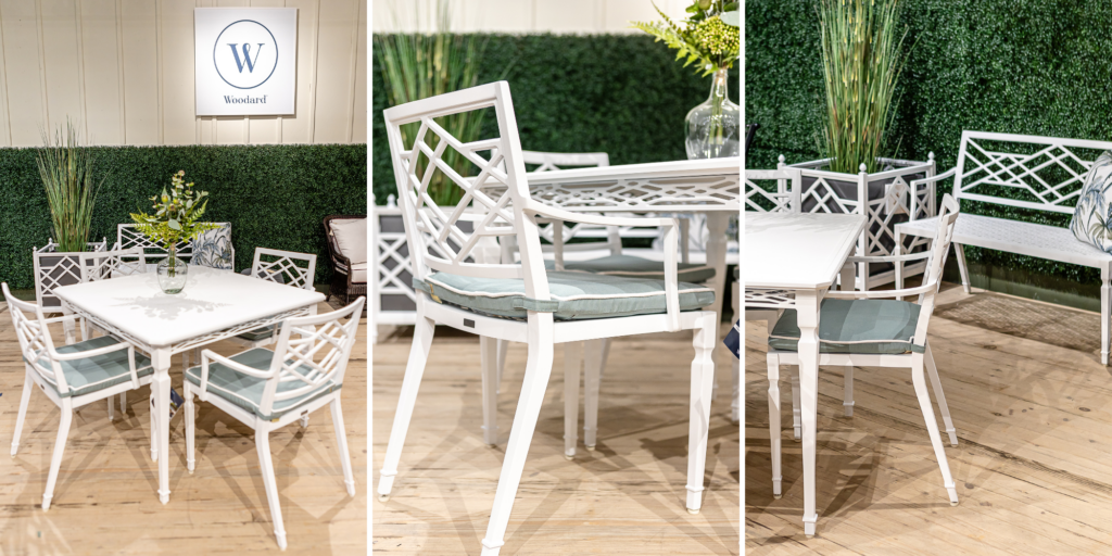 2024 outdoor furniture - Alexa Hampton for Woodard: Tuoro Collection, white outdoor Traditional Furniture
