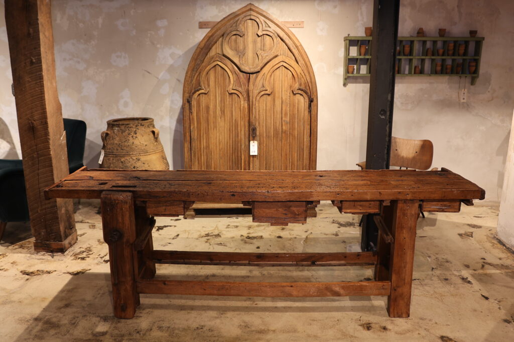 Wood Furniture, vintage table and chest