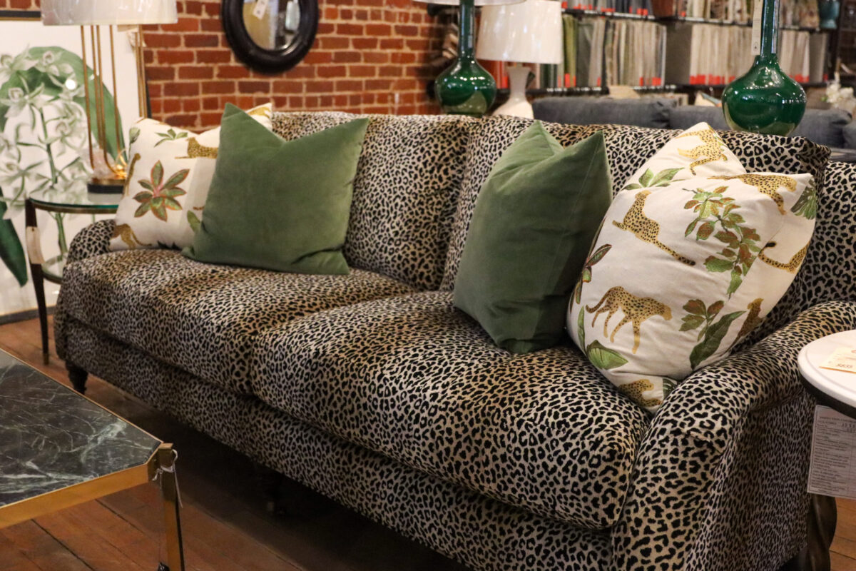 cheetah print sofa, contemporary furniture selection at Green Front Furniture