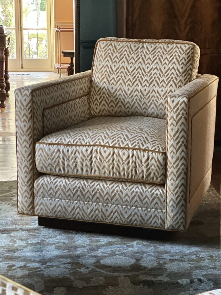 patterned arm chair, modern furniture